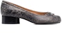 Order (W) Maison Margiela Kasut Tumit Tebal Slip-On Kulit Cetak 'Hitam' S58WZ0044P5342H9458
