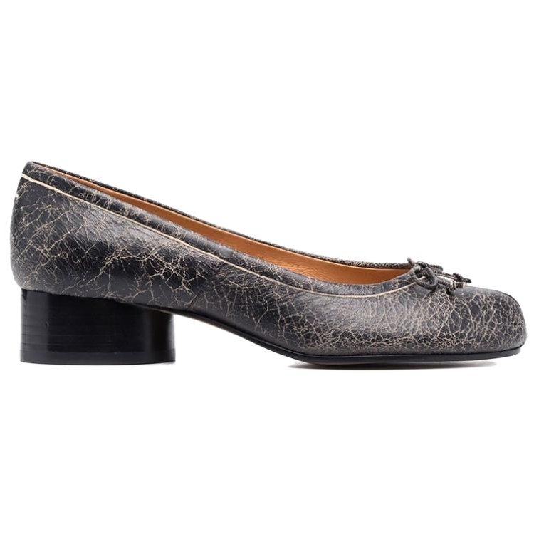Order (W) Maison Margiela Leren Slip-On Chunky Hak ''Zwart'' S58WZ0044P5342H9458