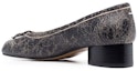 Shop (W) Maison Margiela Kasut Tumit Tebal Slip-On Kulit Cetak 'Hitam' S58WZ0044P5342H9458