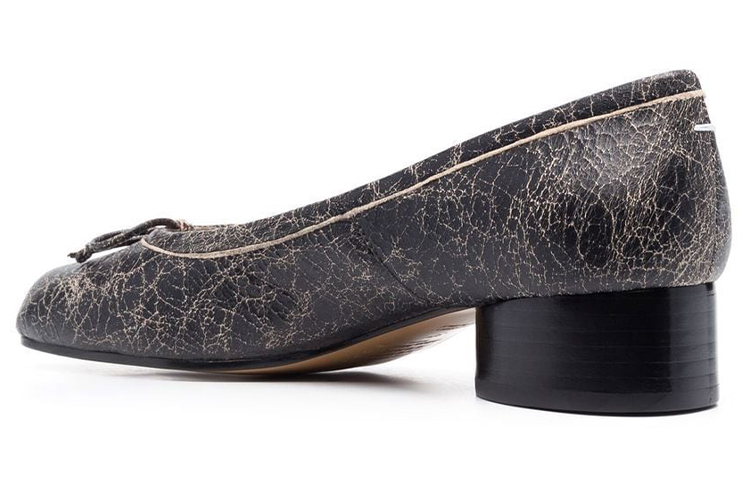 Shop (W) Maison Margiela Leren Slip-On Chunky Hak ''Zwart'' S58WZ0044P5342H9458
