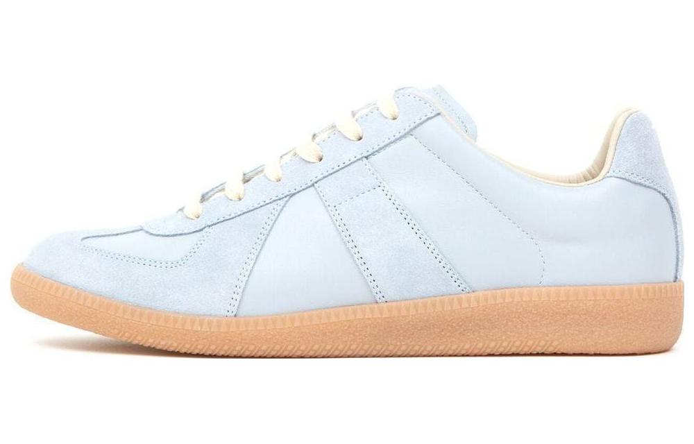 (Women) Maison Margiela Leather Round-Toe Lace-Up Low-Top Sneaker 'Blue' S58WS0109P1895