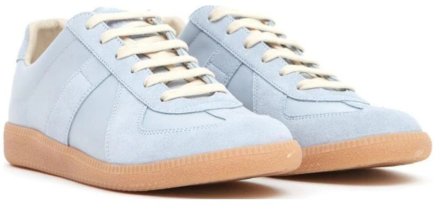 (W) Maison Margiela Baskets Basses en Cuir à Lacets Bout Rond ''Bleu'' S58WS0109P1895 Order (W) Maison Margiela Baskets Basses en Cuir à Lacets Bout Rond ''Bleu'' S58WS0109P1895