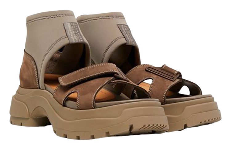 (W) Maison Margiela Leather Sandals 'Brown' 圖 4