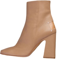 (Women) Maison Margiela Leather Side-Zip Square-Toe Ankle Boots 'Almond' S58WU0385P3753T2172 (Women) Maison Margiela Leather Side-Zip Square-Toe Ankle Boots 'Almond' S58WU0385P3753T2172