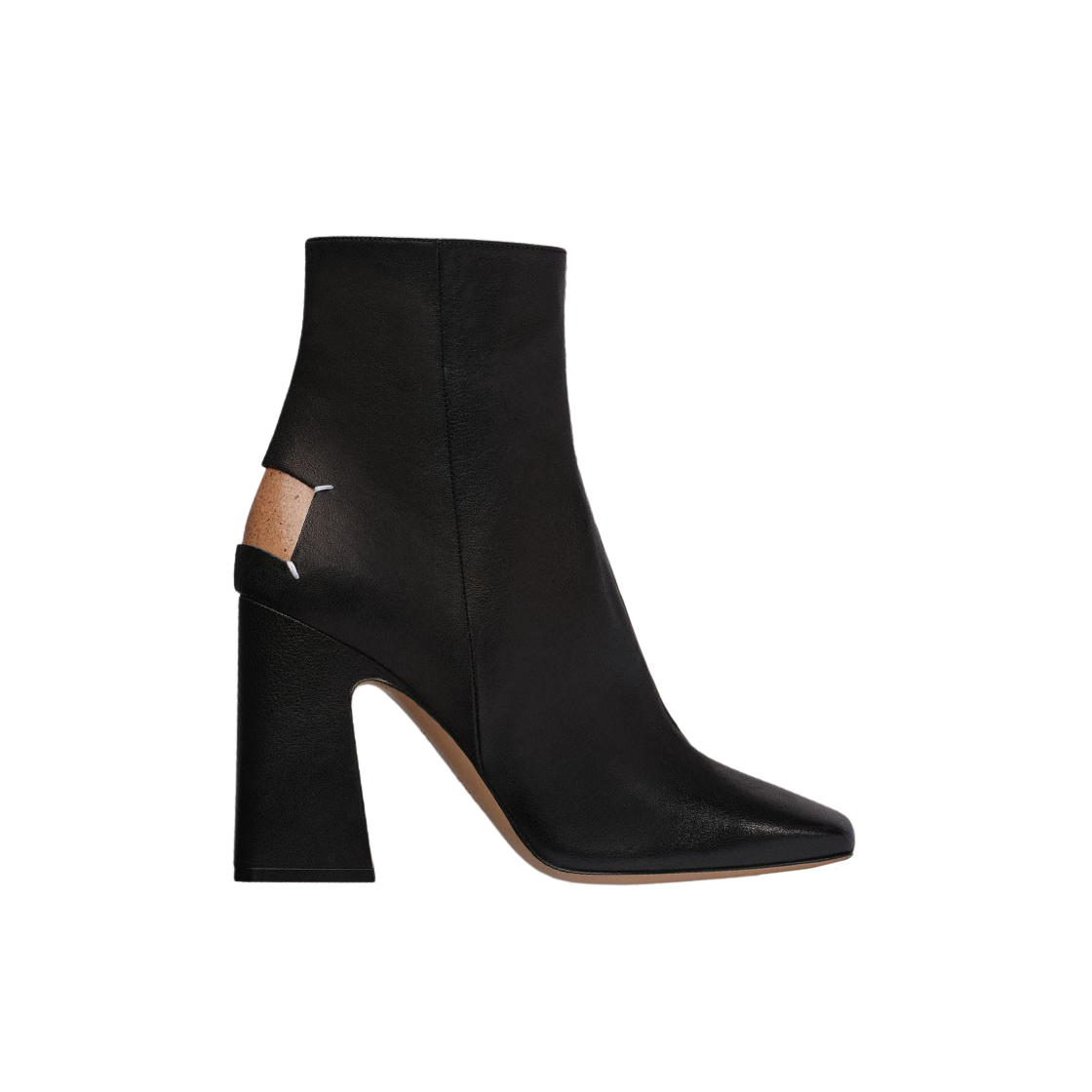 (Women) Maison Margiela Leather Side-Zip Square-Toe Ankle Boots '10cm Black' S58WU0385P3753T8013