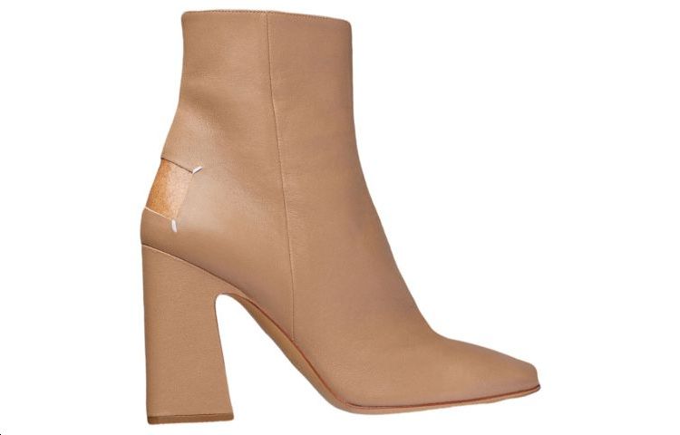 Order (W) 메종 마르지엘라 아몬드 가죽 앵클부츠 S58WU0385P3753T2172