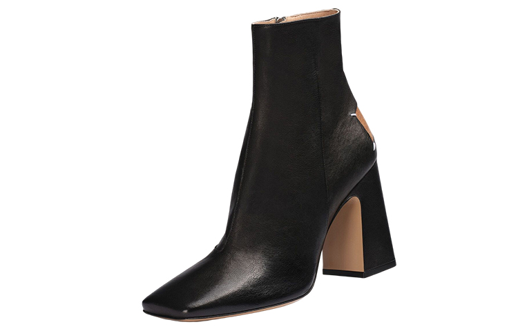 Order (W) 메종 마르지엘라 블랙 가죽 앵클부츠 (10cm) S58WU0385P3753T8013