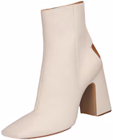 Shop (W) Boot Kulit Resleting Samping Maison Margiela Square-Toe Putih S58WU0385P3753T1003