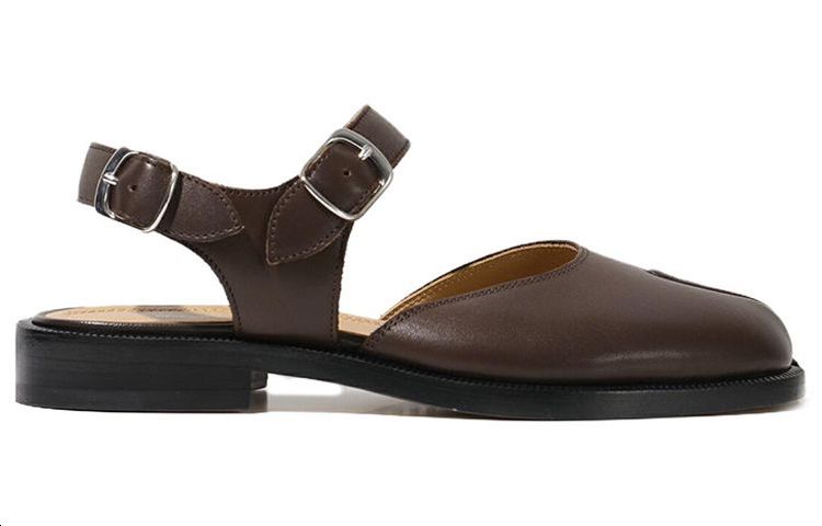 Order (W) Maison Margiela Leder Slip-On Flats ''Braun'' S58WP0249P3292T2154