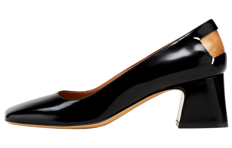 Buy (W) Maison Margiela Leder Square-Toe Block Heel Mules ''Schwarz'' S58WL0226PS679T8013