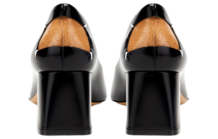 Shop (W) Maison Margiela Leder Square-Toe Block Heel Mules ''Schwarz'' S58WL0226PS679T8013