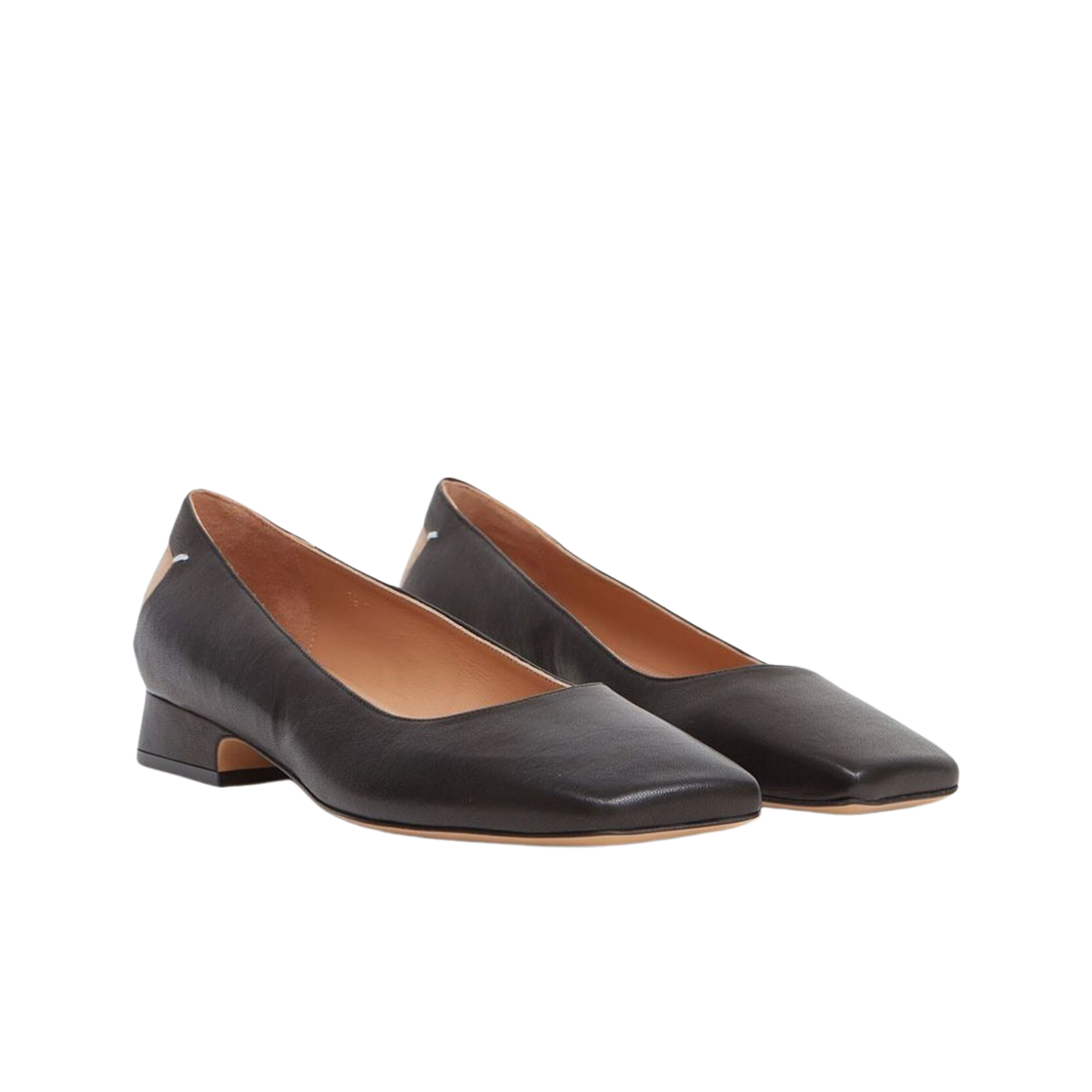 Order (W) Maison Margiela Flats de Punta Cuadrada en Piel 'Negro' S58WZ0115P3753T8013