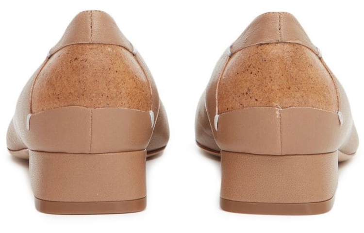 Shop (W) Maison Margiela Flats de Piel 'Marrón' con Punta Cuadrada S58WZ0115P3753T2172