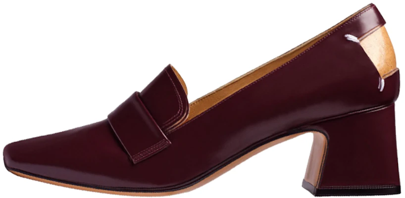 (W) Maison Margiela Talons Hauts Carrés en Cuir Slip-On ''Bordeaux'' S58WR0105PS679T5114 Buy (W) Maison Margiela Talons Hauts Carrés en Cuir Slip-On ''Bordeaux'' S58WR0105PS679T5114
