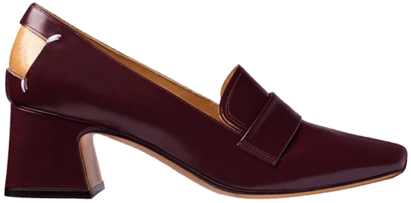 (W) Maison Margiela Talons Hauts Carrés en Cuir Slip-On ''Bordeaux'' S58WR0105PS679T5114 Order (W) Maison Margiela Talons Hauts Carrés en Cuir Slip-On ''Bordeaux'' S58WR0105PS679T5114