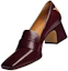 Shop (W) Maison Margiela Talons Hauts Carrés en Cuir Slip-On ''Bordeaux'' S58WR0105PS679T5114