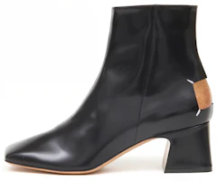 (Women) Maison Margiela Leather Square-Toe Zip Boots 6cm 'Black' S58WU0393PS679T8013 (Women) Maison Margiela Leather Square-Toe Zip Boots 6cm 'Black' S58WU0393PS679T8013