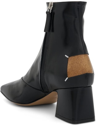 (Women) Maison Margiela Leather Square-Toe Zip Boots 6cm 'Black' S58WU0393PS679T8013 Lookbook (Women) Maison Margiela Leather Square-Toe Zip Boots 6cm 'Black' S58WU0393PS679T8013