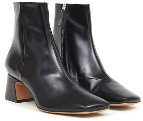 (Women) Maison Margiela Leather Square-Toe Zip Boots 6cm 'Black' S58WU0393PS679T8013 Shop (Women) Maison Margiela Leather Square-Toe Zip Boots 6cm 'Black' S58WU0393PS679T8013