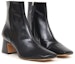 Shop (W) Maison Margiela But Kulit Hujung Empat Segi Zip 6cm 'Hitam' S58WU0393PS679T8013