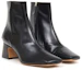 Shop (W) Maison Margiela Leder Stiefeletten Quadrat-Zehe Reißverschluss 6cm ''Schwarz'' S58WU0393PS679T8013