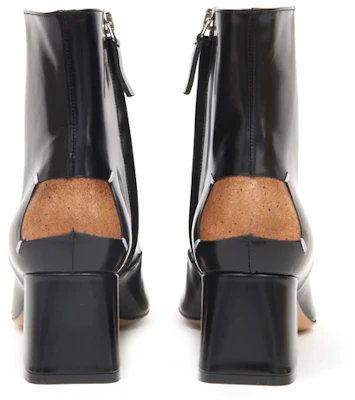 (W) Maison Margiela Leder Stiefeletten Quadrat-Zehe Reißverschluss 6cm ''Schwarz'' S58WU0393PS679T8013 Purchase (W) Maison Margiela Leder Stiefeletten Quadrat-Zehe Reißverschluss 6cm ''Schwarz'' S58WU0393PS679T8013