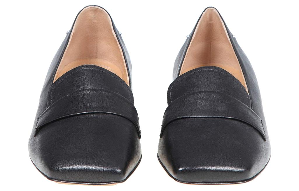 (W) Maison Margiela Leather Square Toe Slip-On Loafers 'Black' 圖 3