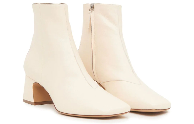 Lookbook (W) Maison Margiela 白色方头厚跟拉链短靴 S58WU0393P3753T1003