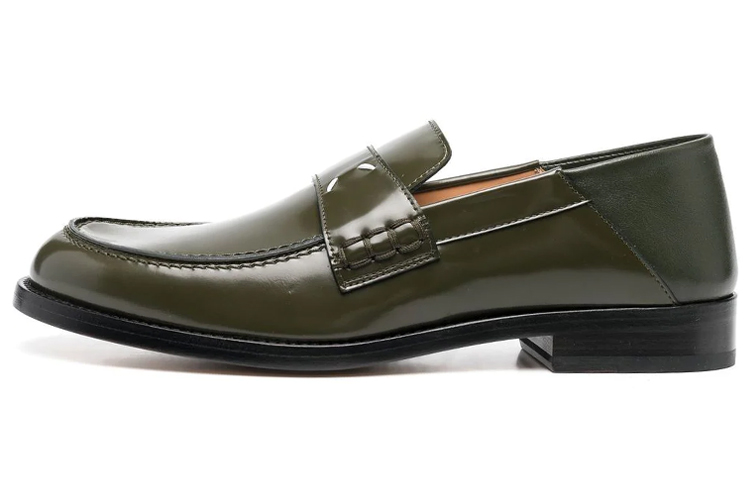 (Women) Maison Margiela Leather Tabi Loafer 'Green Stitches' S58WR0090PS679T7167