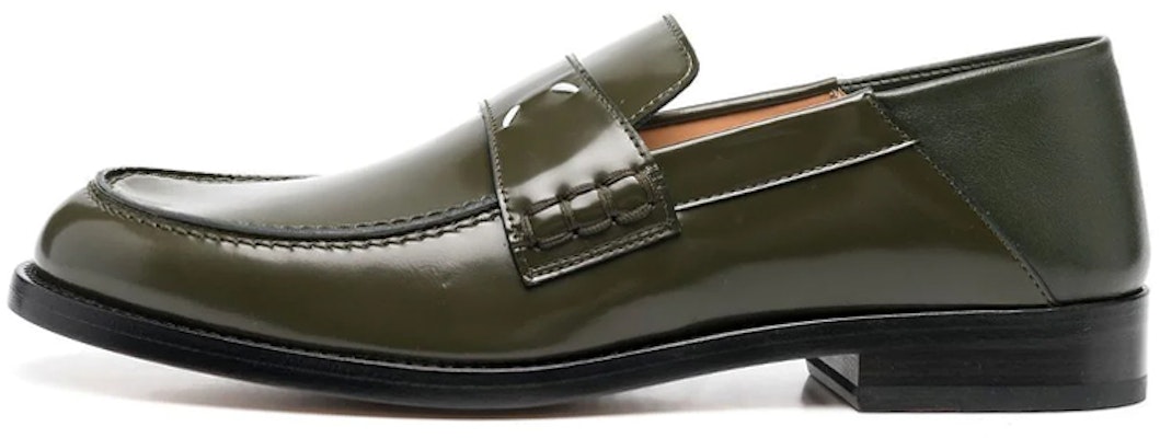 (Women) Maison Margiela Leather Tabi Loafer 'Green Stitches' S58WR0090PS679T7167 Buy (Women) Maison Margiela Leather Tabi Loafer 'Green Stitches' S58WR0090PS679T7167