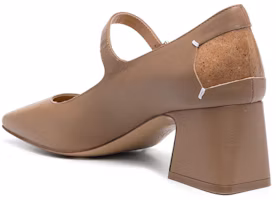 Shop Maison Margiela梅森馬吉拉 牛皮 四針線 玛麗珍 高跟鞋 6cm 女款 棕色