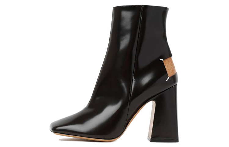 Buy Maison Margiela 梅森馬吉拉 皮革 時尚拉鍊 短靴 女款 黑棕色