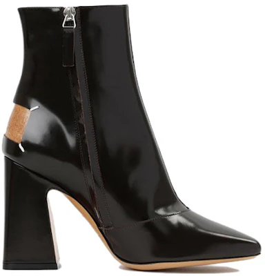 Maison Margiela 梅森馬吉拉 皮革 時尚拉鍊 短靴 女款 黑棕色 Order Maison Margiela 梅森馬吉拉 皮革 時尚拉鍊 短靴 女款 黑棕色