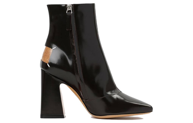 Order (W) But Kasut Kulit Zip-Up Maison Margiela 'Hitam Coklat' S58WU0385PS679H9413