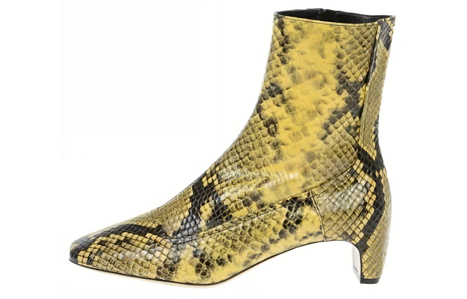 (Women) Maison Margiela Leather Zip Ankle Boot 'Yellow Black' S58WU0286P2785H1389