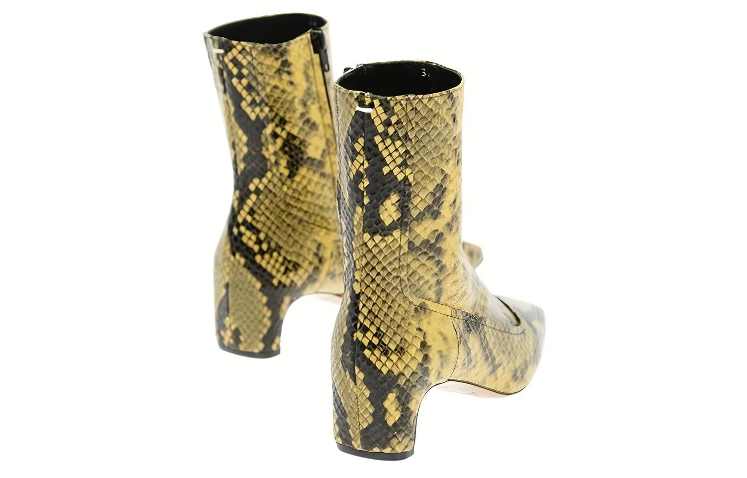 Lookbook (W) But Ankle Kulit Maison Margiela Zip 'Kuning Hitam' S58WU0286P2785H1389