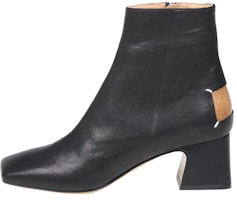 (Women) Maison Margiela Leather Zip Round-Toe Block Heel Ankle Boot 'Black' S58WU0393P3753T8013 (Women) Maison Margiela Leather Zip Round-Toe Block Heel Ankle Boot 'Black' S58WU0393P3753T8013