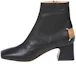 Buy (W) Bottes à talons blocs zippées en cuir noir Maison Margiela S58WU0393P3753T8013