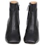 Shop (W) Maison Margiela But Kulit Zip Bertumit Blok Hujung Bulat 'Hitam' S58WU0393P3753T8013