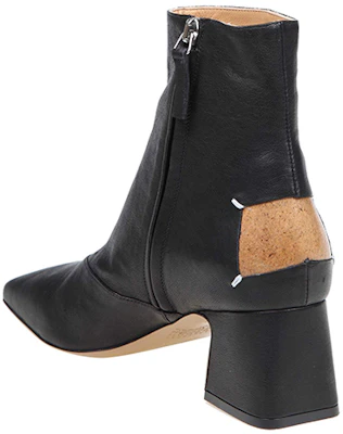 (W) Bottes à talons blocs zippées en cuir noir Maison Margiela S58WU0393P3753T8013 Purchase (W) Bottes à talons blocs zippées en cuir noir Maison Margiela S58WU0393P3753T8013