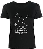 (Women) Maison Margiela Logo Print Black Crewneck T-Shirt SS22 Casual Tee. S51GC0517S22816900 (Women) Maison Margiela Logo Print Black Crewneck T-Shirt SS22 Casual Tee. S51GC0517S22816900