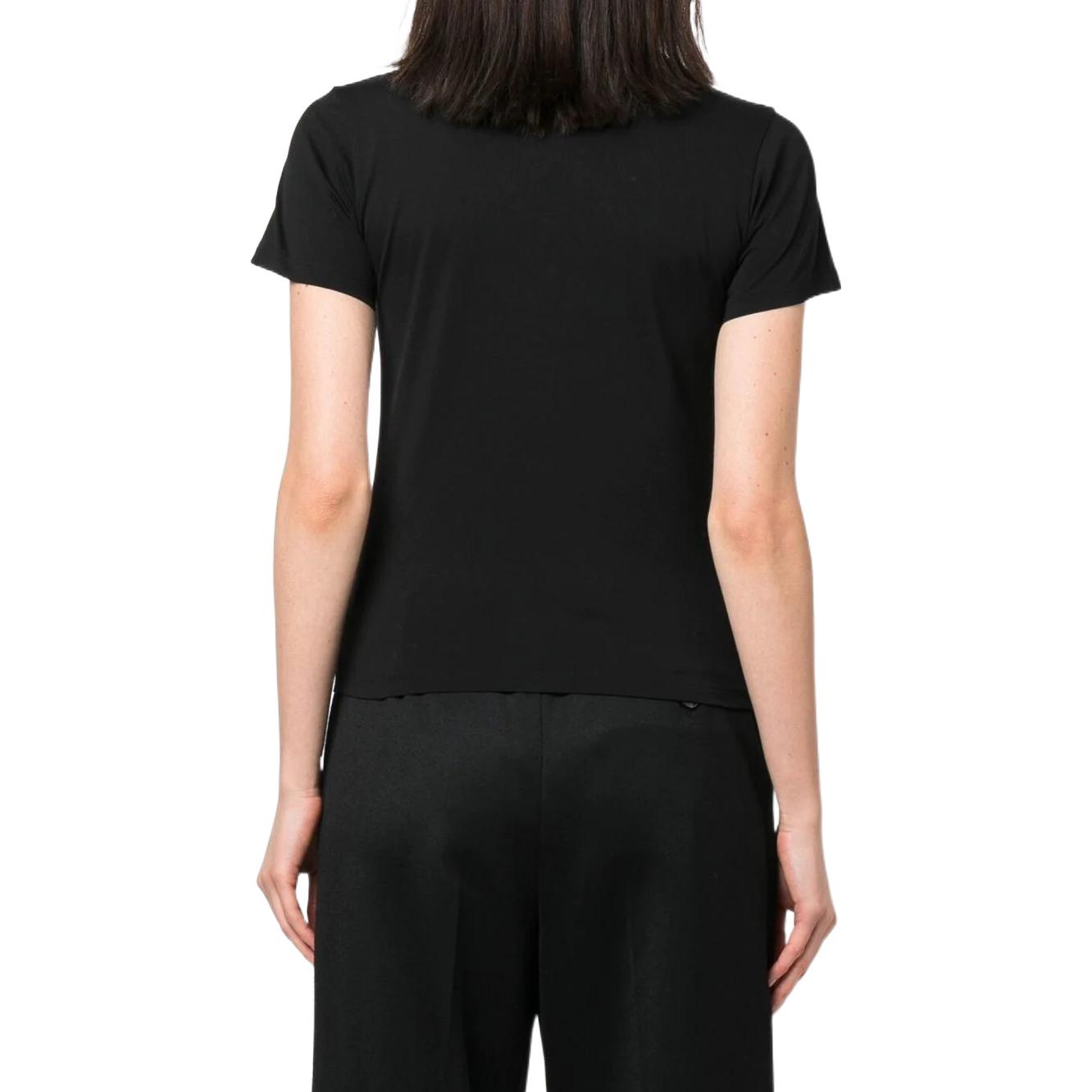 Shop (W) Maison Margiela Kaos Hitam Logo Print Crewneck SS22 Casual. S51GC0517S22816900