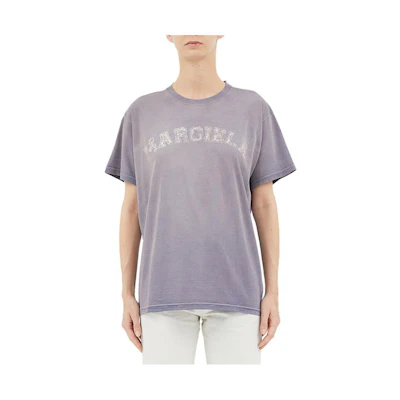 (Women) Maison Margiela Logo Print Purple Oversized T-Shirt SS23 Lilac. S51GC0519S20079-225