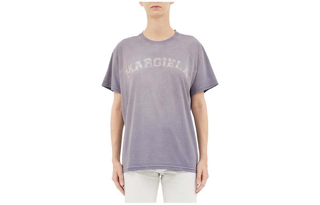 Order (W) Maison Margiela Kaos Oversized Ungu Logo Print SS23 Lilac. S51GC0519S20079-225