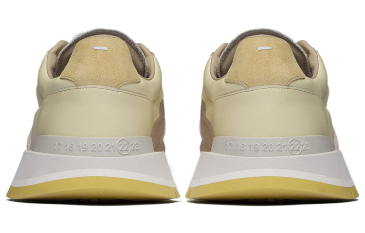 Shop (W) メゾン マルジェラ ベージュ ローカット レースアップ S58WS0213P5785T3163