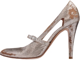 (Women) Maison Margiela Mary Jane High Heels 'Distressed Fabric Silver' S58WL0236P5153H7730 (Women) Maison Margiela Mary Jane High Heels 'Distressed Fabric Silver' S58WL0236P5153H7730