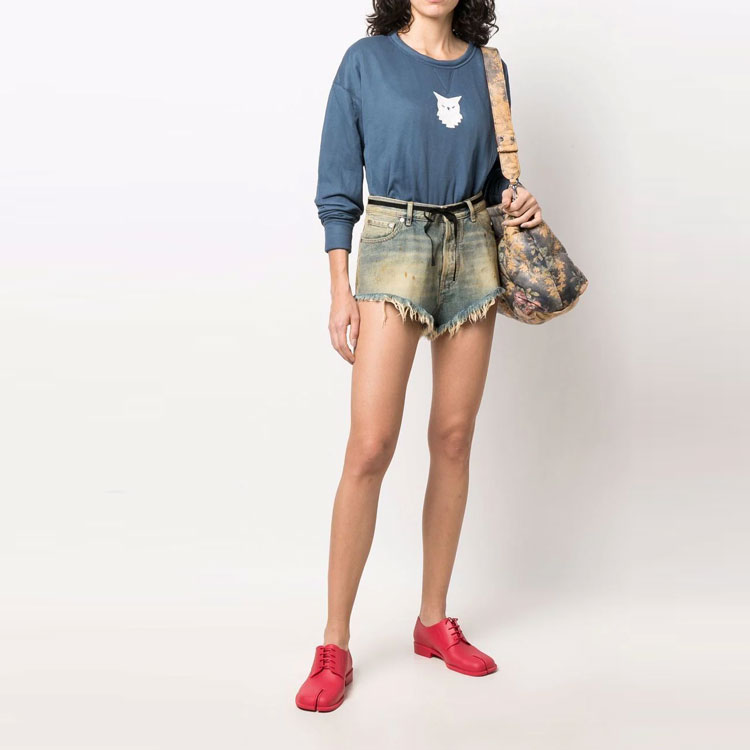 Lookbook (W) Maison Margiela Shorts Denim Azul Medio Desgastados. S31MU0033S30561975