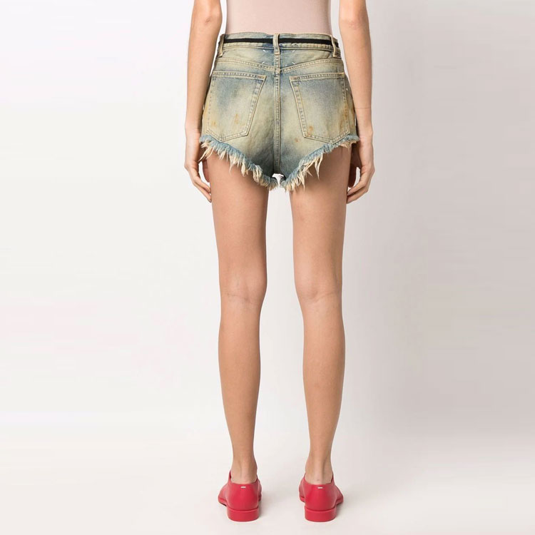 Shop (W) Maison Margiela Shorts Denim Azul Medio Desgastados. S31MU0033S30561975