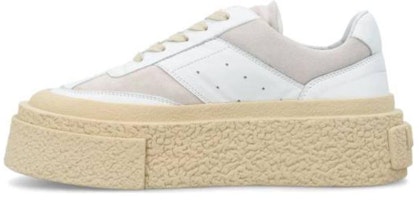 (Women) Maison Margiela MM6 Panelled Platform Sneaker 'White Silver Birch' S59WS0189-P0673-H1744 (Women) Maison Margiela MM6 Panelled Platform Sneaker 'White Silver Birch' S59WS0189-P0673-H1744