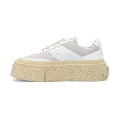 (W) Maison Margiela MM6 Panelled Platform Sneaker 'White Silver Birch'